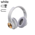 A11 wireless Bluetooth over-ear headset shown in blue and white colour options.