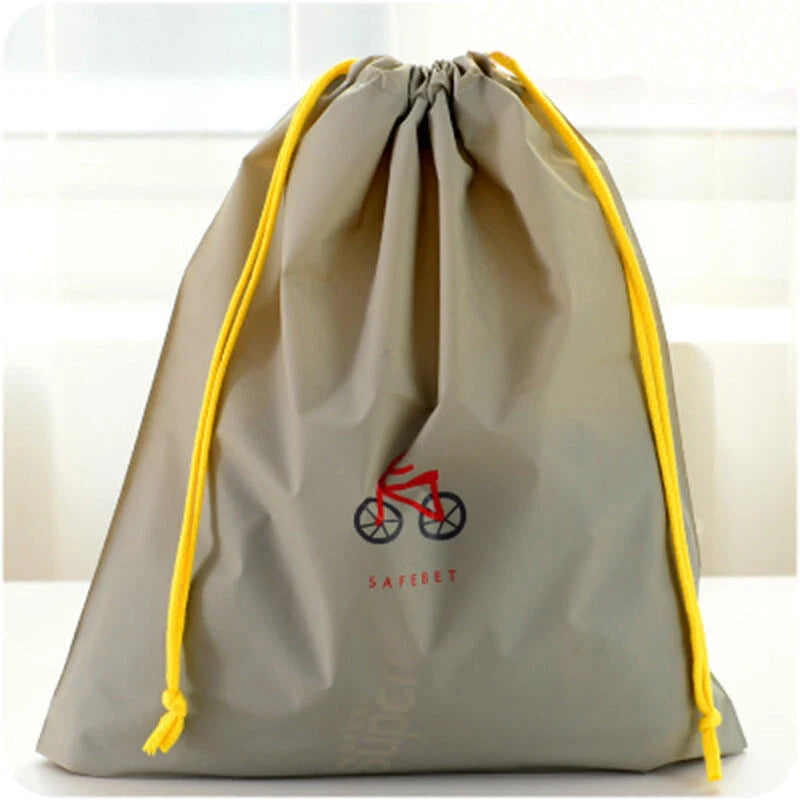 Animal print large capacity drawstring cosmetic storage bag with waterproof oxford cloth