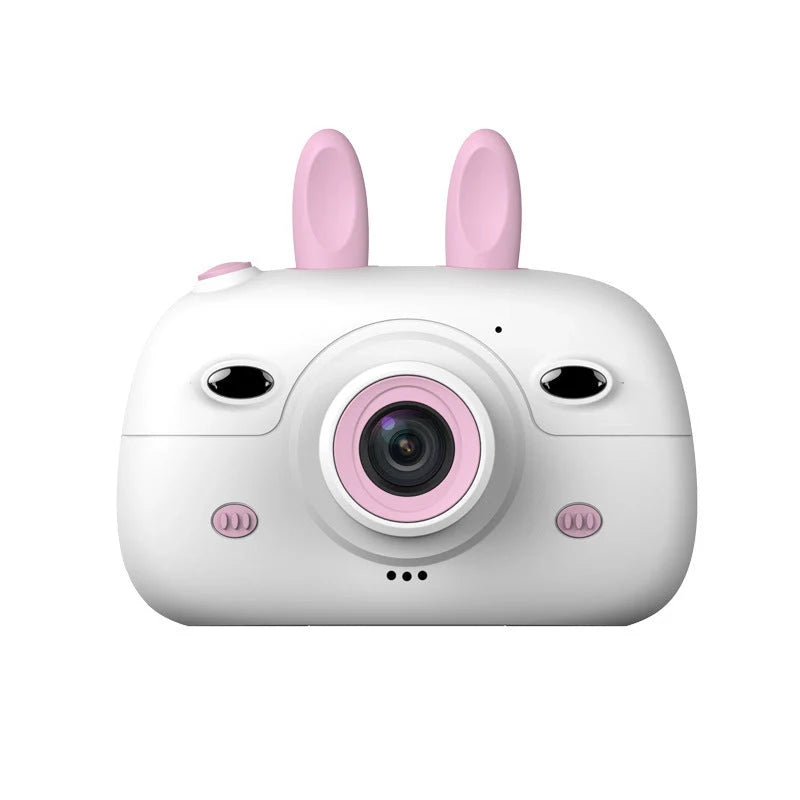 Cartoon rabbit video recorder with 1080P dual camera for clear, high-quality photography