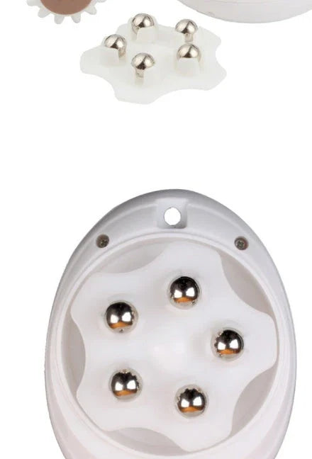3D Electric Roller Massager for muscle shaping and relaxation in white and coffee