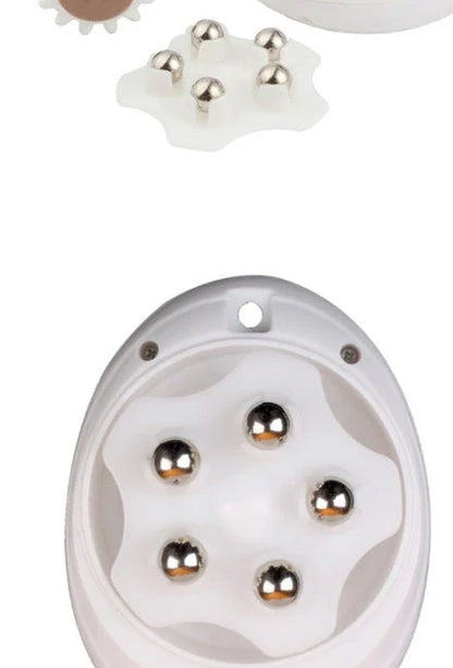 3D Electric Roller Massager for muscle shaping and relaxation in white and coffee