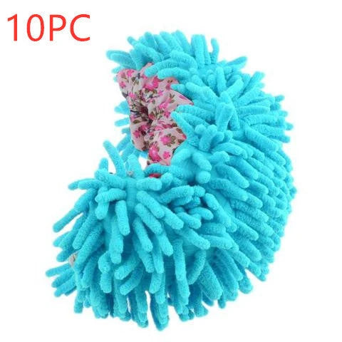 Chenille mop slippers in various colours for easy home cleaning