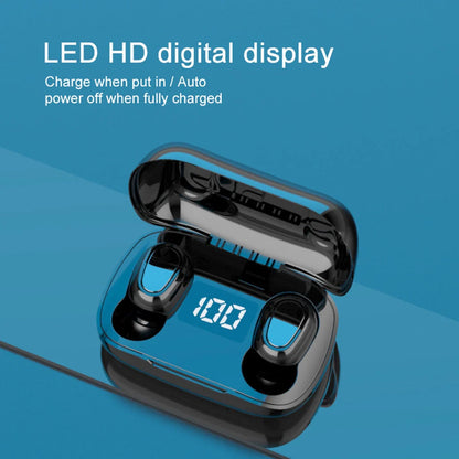 Bluetooth wireless in-ear stereo earphones with digital charging box