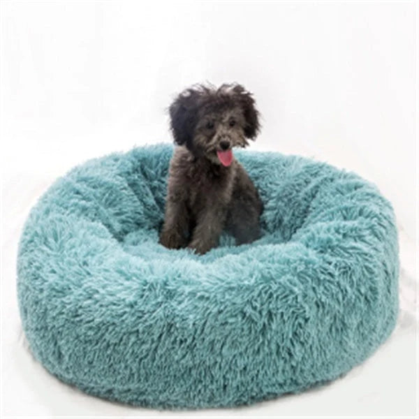 Round long hairy cat mattress in various colours and sizes for pet comfort