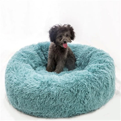 Round long hairy cat mattress in various colours and sizes for pet comfort