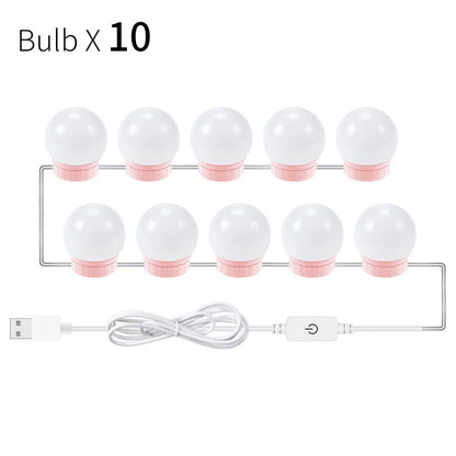 USB Touch Switch LED Mirror Light Bulb with adjustable dimming and natural white light