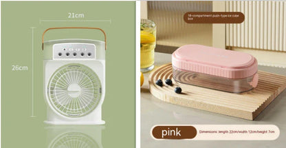 Chillax Portable USB Cooling Fan with 5 Adjustable Speed Settings, 600ml Water Tank, and 7-Color Mood Lighting