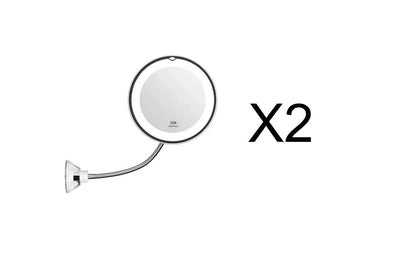 360 Swivel 10x Magnifying Bright LED Lighted Makeup Mirror with adjustable gooseneck