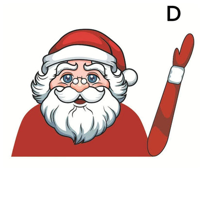 Santa Wiper Car Sticker without Straps - festive, reusable, waterproof