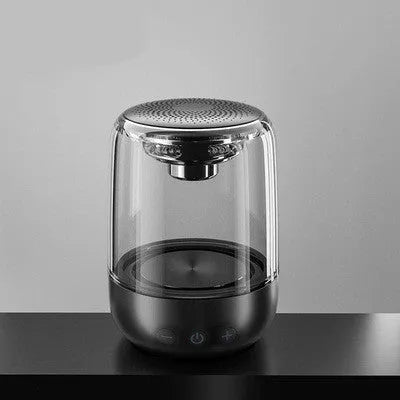 C7 portable Bluetooth speaker with powerful bass and variable color LED light in black
