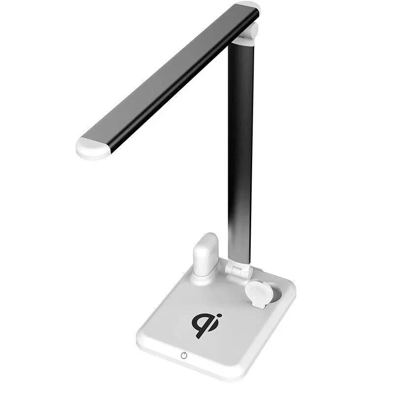 Versatile LED Desk Lamp with Wireless Charging Station - Adjustable arm, touch-sensitive controls, and multiple charging capabilities