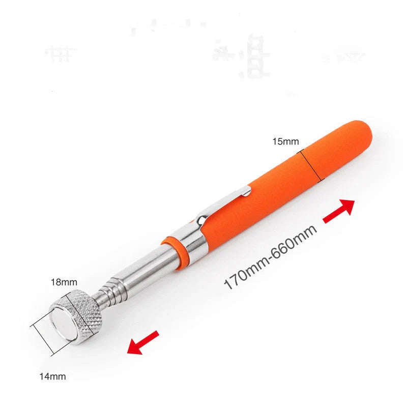 LED Magnetic Pick Up Tool with telescopic shaft and LED light for retrieving small metal parts