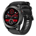 Black or orange GPS sports smart watch with 1.43 inch touch screen showing health metrics