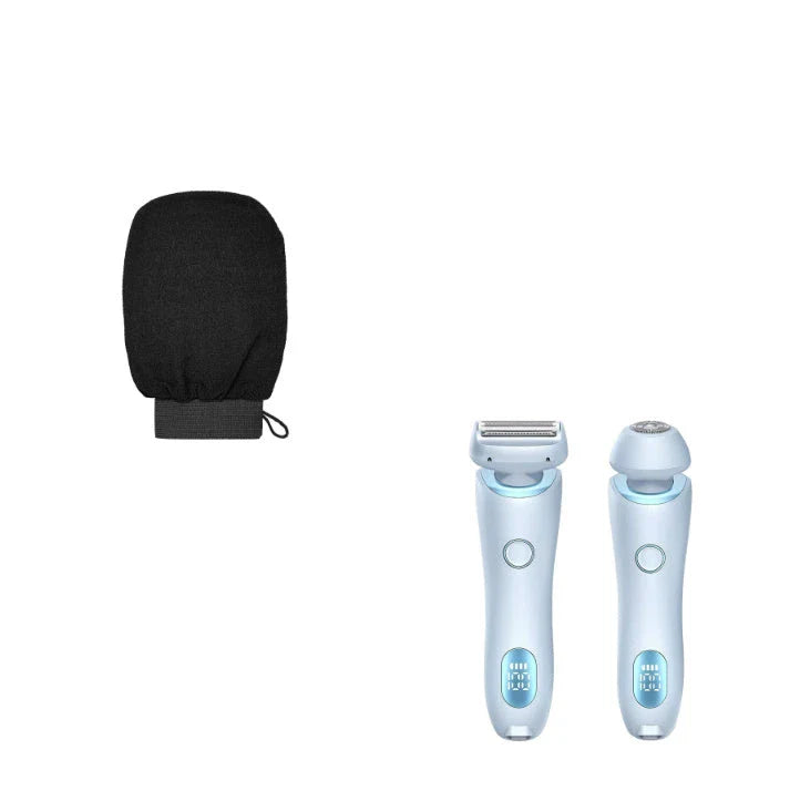 An electric shaver for women with foil and rotating heads for comprehensive hair removal