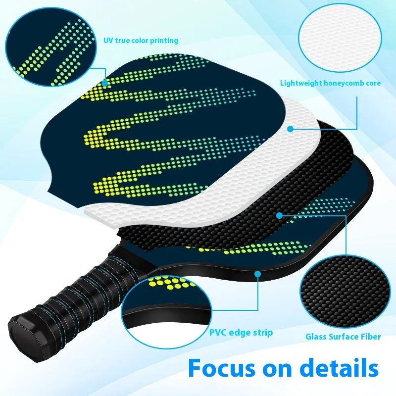 High-density fibreglass table tennis racket for outdoor recreational sports