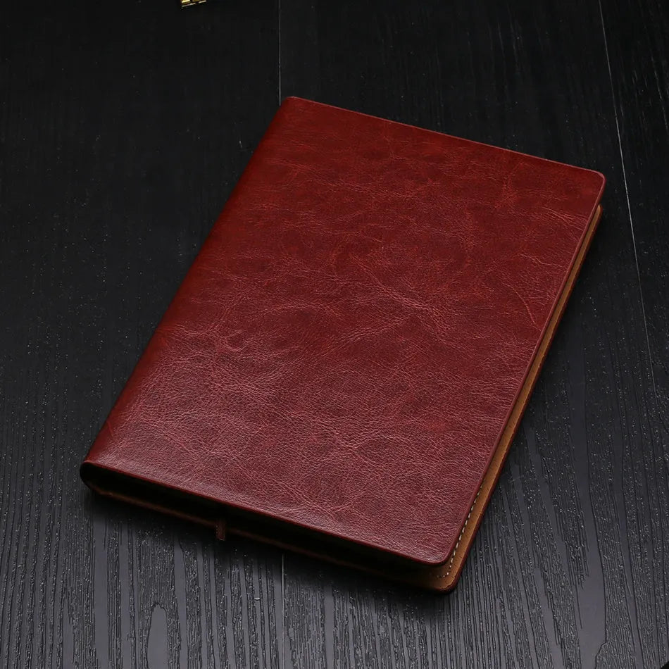 A5 business notepad with colour-changing PU cover and Dowling paper in black, brown red, brown yellow, dark blue, grey options