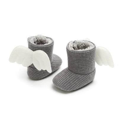 Winter Warm Small Wing High Boots for baby girls in soft cotton, available in multiple colours and sizes.
