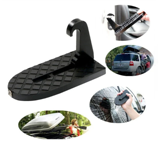 Premium Car Assist Pedal made of durable aluminum alloy with adjustable design and integrated hook for hands-free convenience and productivity in your vehicle