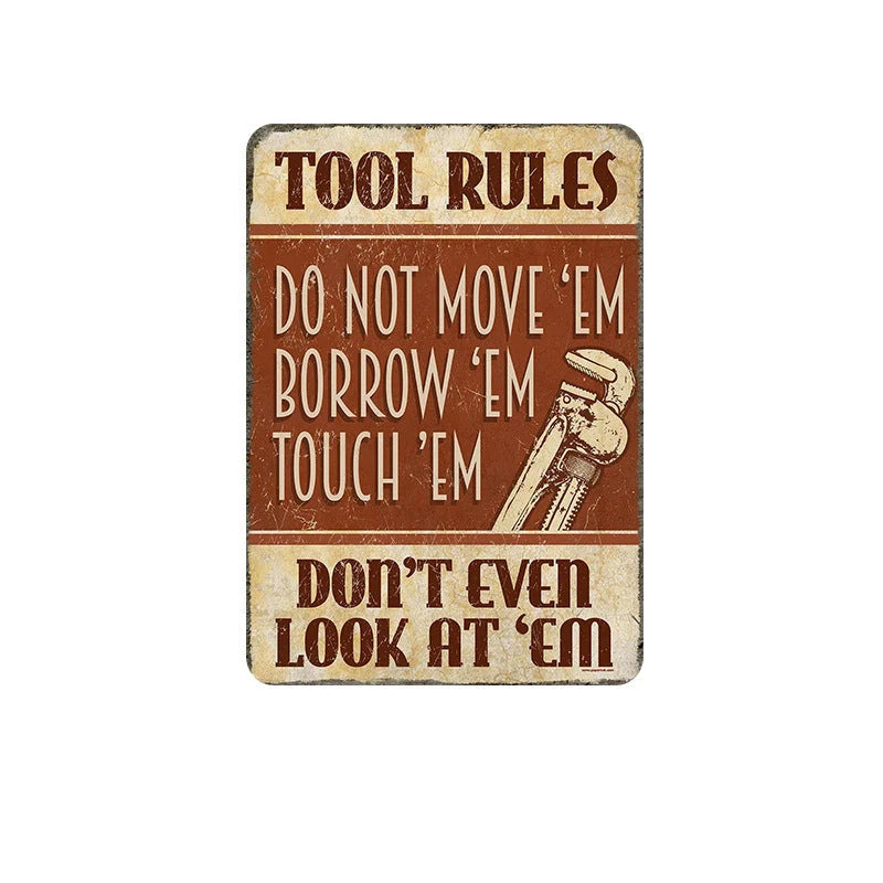 Retro American License Plate Iron Wall Art in metal, 30cm by 20cm