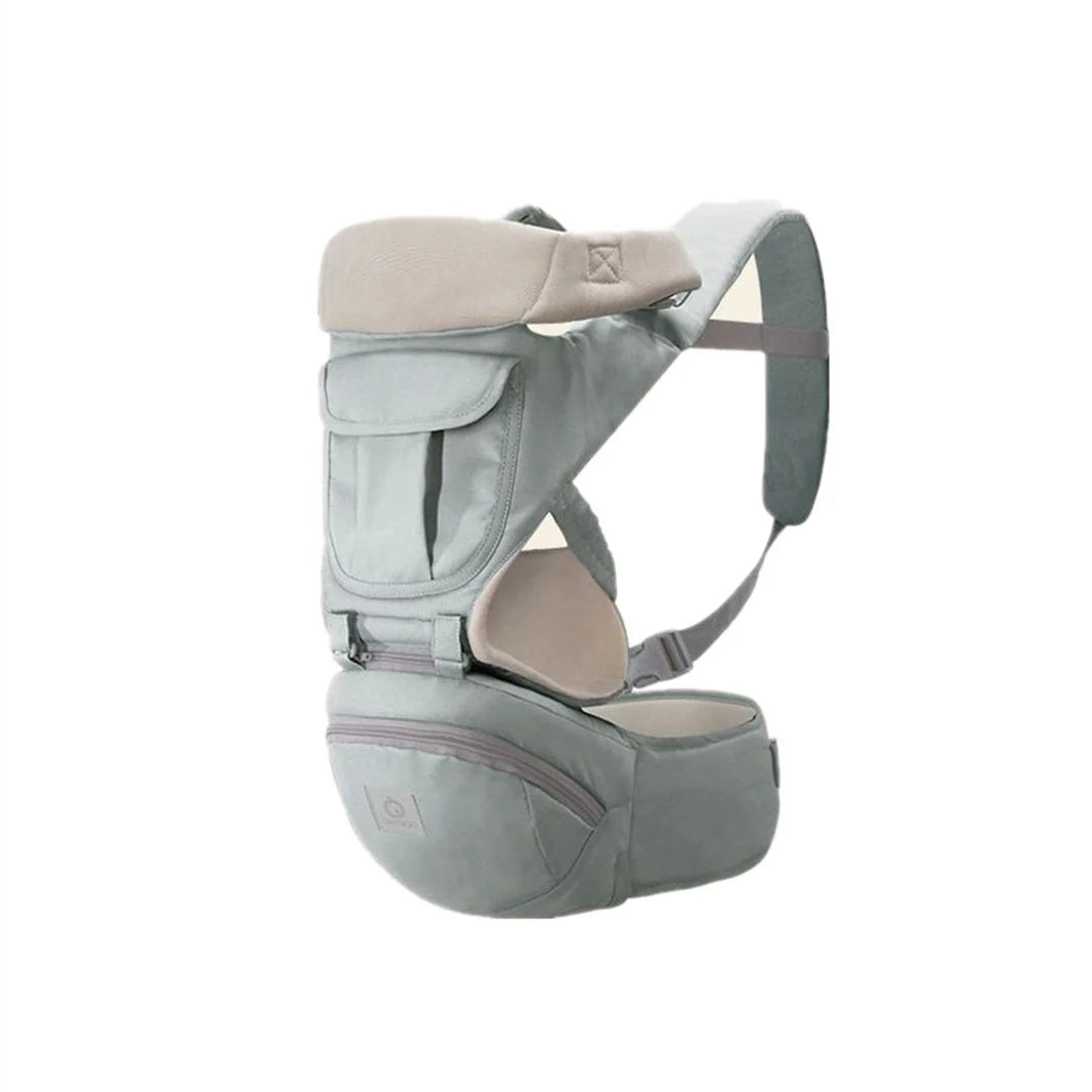 Multi-functional baby waist stool in various colours, designed for infants aged 3-36 months with a 20kg load capacity.