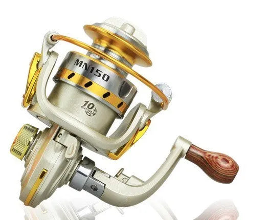Mini fishing reel 160g 10 ball bearings 5.2:1 gear ratio palm size for rock rods and rafts