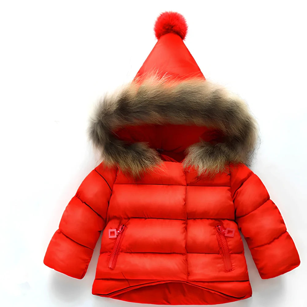 Cotton baby winter jacket in blue for 100cm height, Asian sizing with 2-3cm tolerance, warm for UK winters