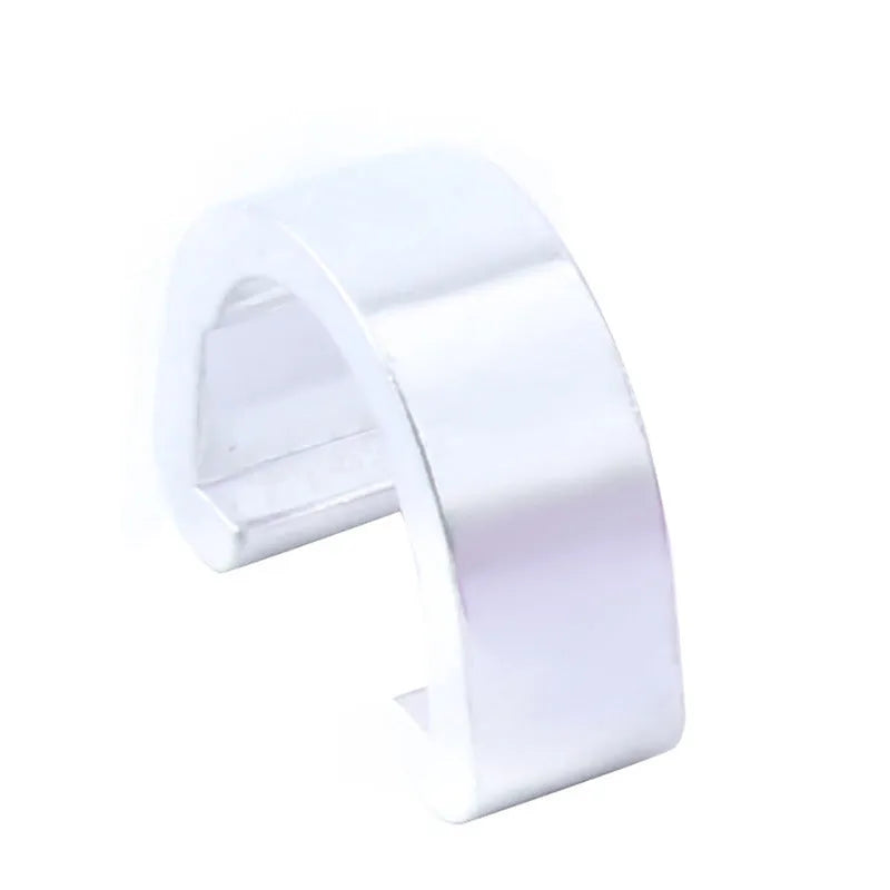 Aluminium alloy C-shaped buckle in multiple colours including black, blue, gold, green, pink, purple, red, and silver.
