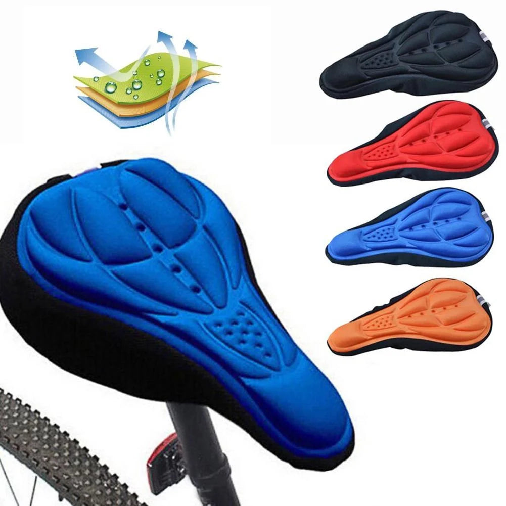 3D Soft Cycling Bicycle Bike Seat Cover Cushion in multiple colors for enhanced riding comfort