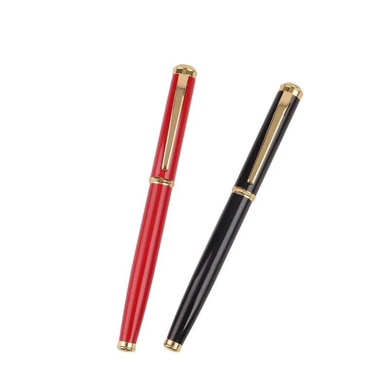 Red and black metal ballpoint pens with 0.5mm Yijin nibs for business writing