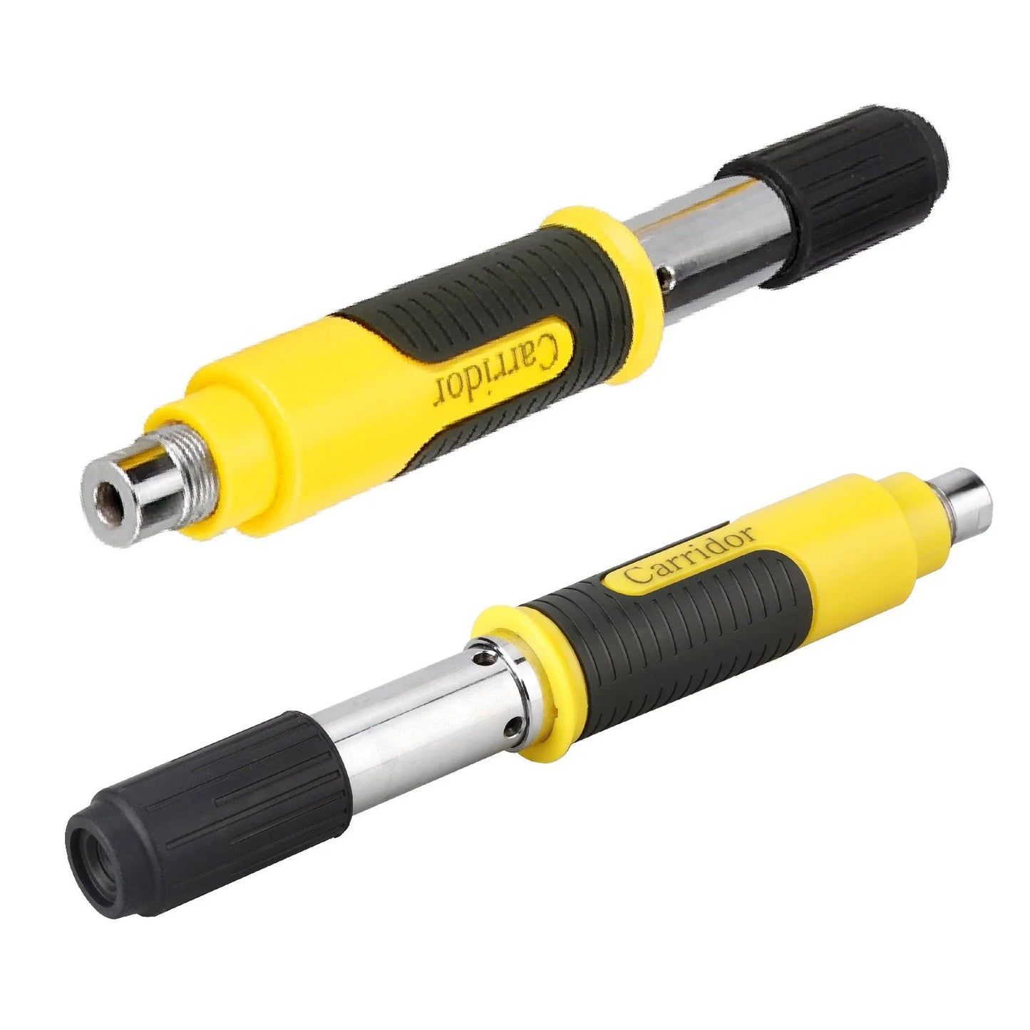 Manual steel nail gun with non-slip rubber grips for precise and quiet fastening