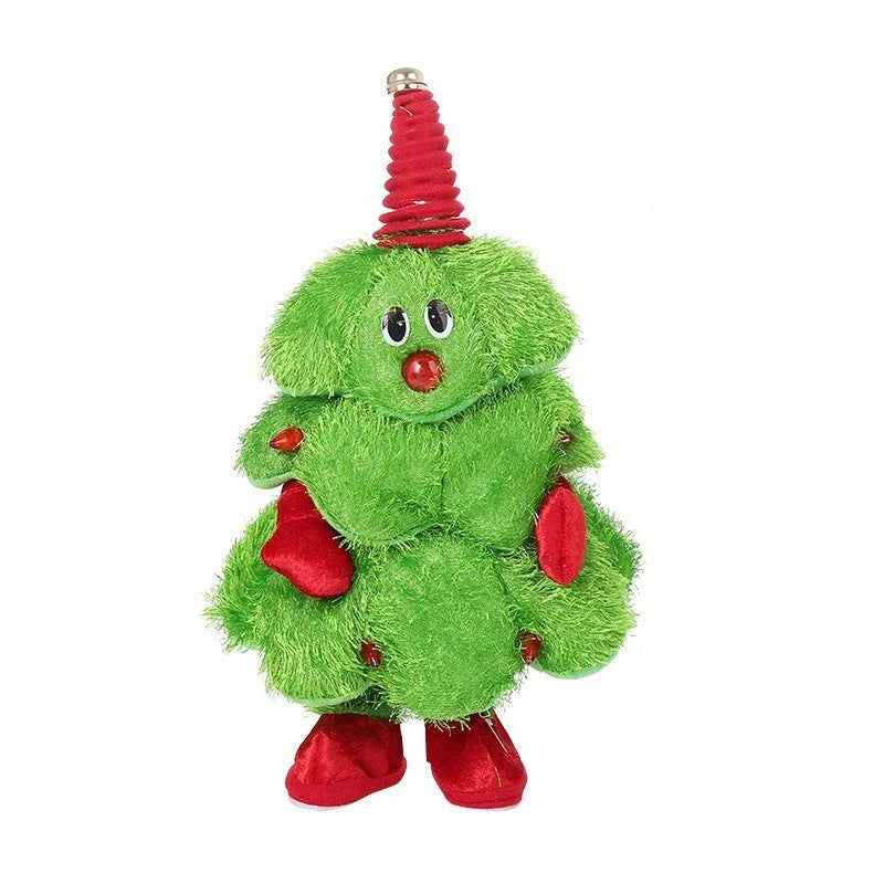 Green Wisted Wiggle Hip Christmas Tree Musical Plush Toy for kids