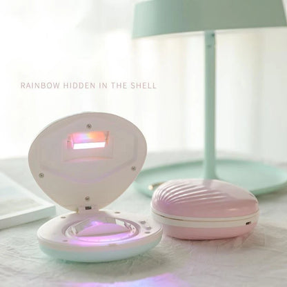 Colorful rainbow projection lamp with USB charging, perfect for kids' rooms