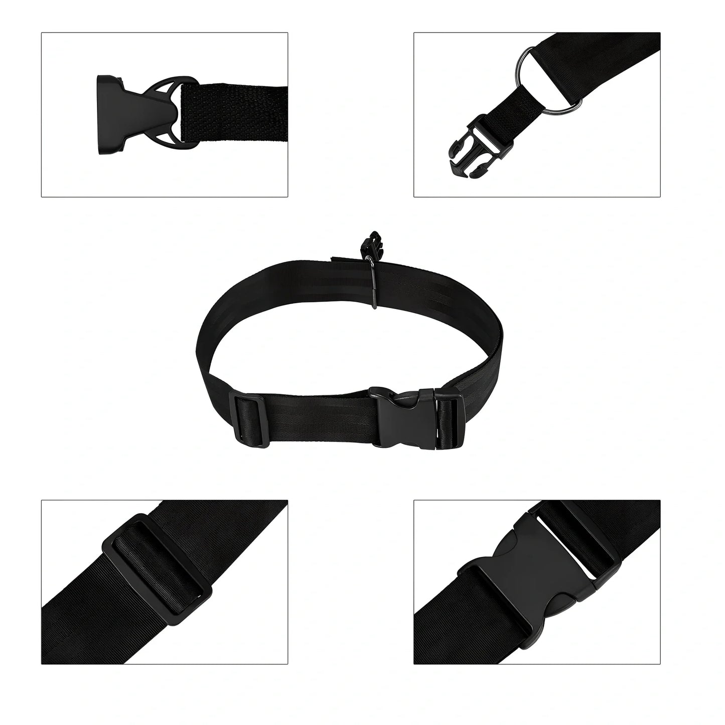 Black 56 inch speed training parachute with adjustable belt providing 15-33 pounds resistance for running