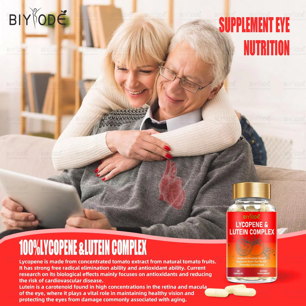Jiabeikang lycopene and lutein 2 in 1 capsules bottle for blood heart eyes health supplement