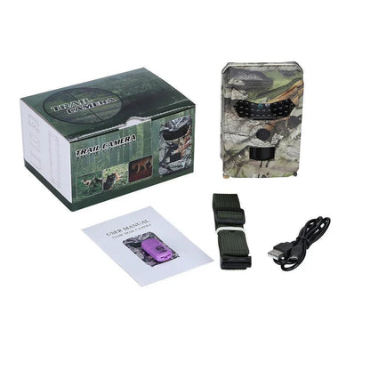 Premium 1080P hunting trail camera with infrared night vision, weatherproof construction, and fast trigger speed for capturing wildlife footage