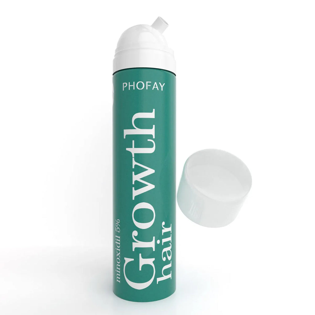 CH004 minoxidil anti-hair loss mousse bottle with applicator nozzle for topical foam treatment