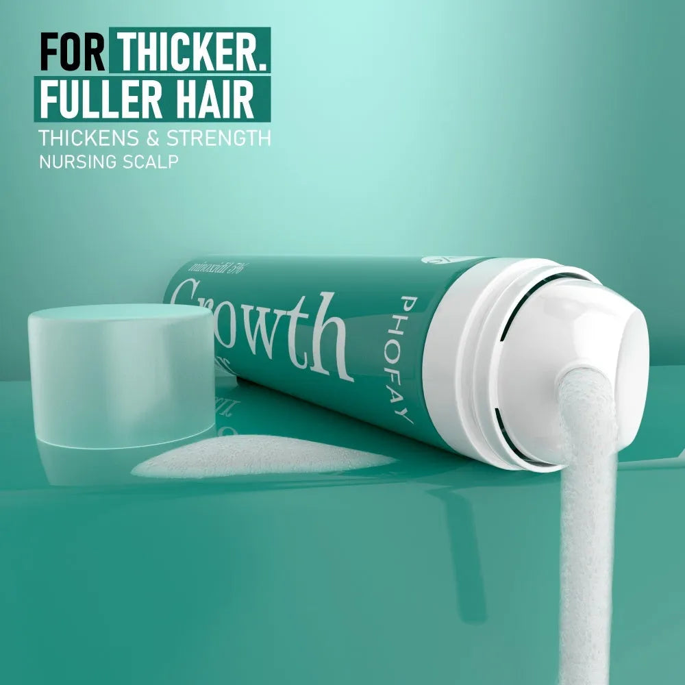 CH004 minoxidil anti-hair loss mousse bottle with applicator nozzle for topical foam treatment