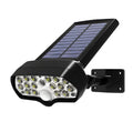 Black solar outdoor LED garden light with 17 beads, 6000-6500K, IP65 waterproof, 206x113x92mm