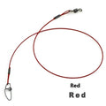 10-piece set of 54cm anti-bite steel wire fishing pins in black green and red colours