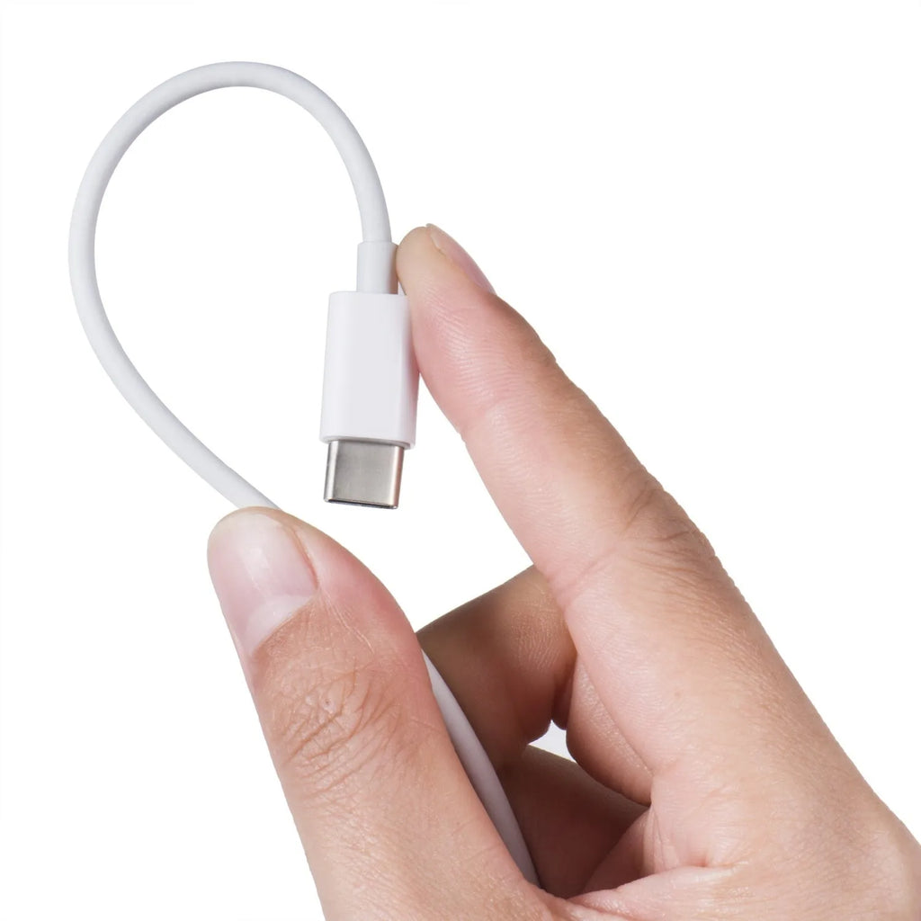 White 6A Type-C fast charging cable 1 metre with TPE material and USB-A connector