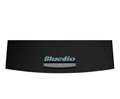 Bluedio BS-5 Mini portable Bluetooth speaker showing 3D stereo output and 10m wireless range