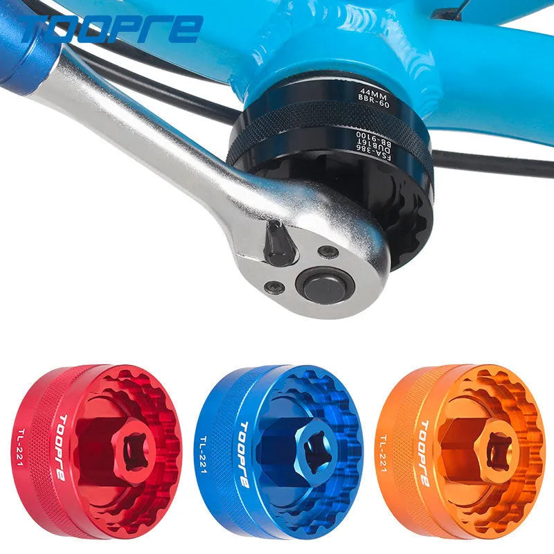 Mountain bike integrated thread BB axle tool aluminium alloy TL-221 in black