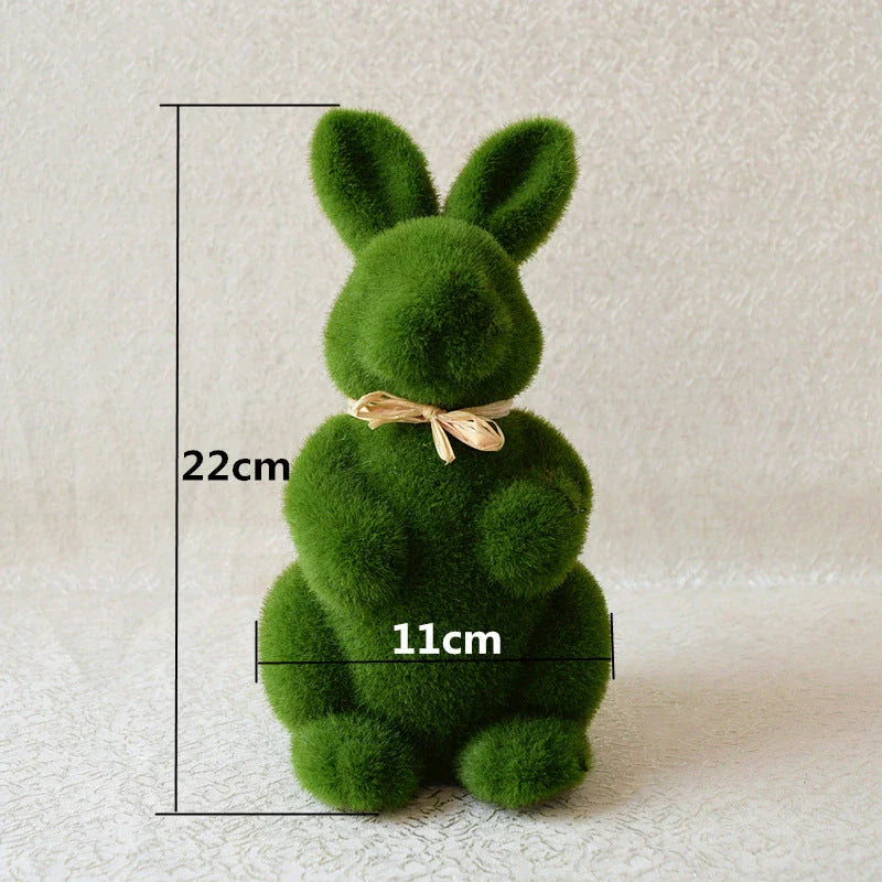 Authentic Moss Easter Bunny Decor for Home and Office