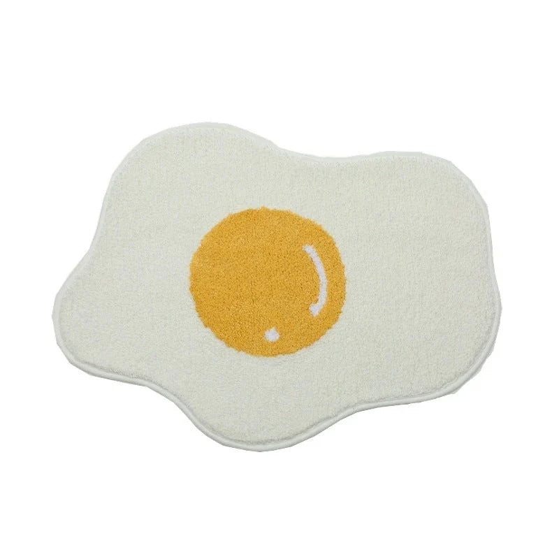 Stylish egg-shaped entrance mat made of premium polyester fabric with non-slip rubber backing, available in various sizes and colors to suit any Kiwi home's decor