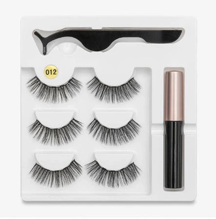 Magnetic false eyelashes set for easy, glue-free application