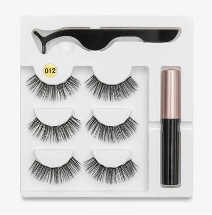 Magnetic false eyelashes set for easy, glue-free application