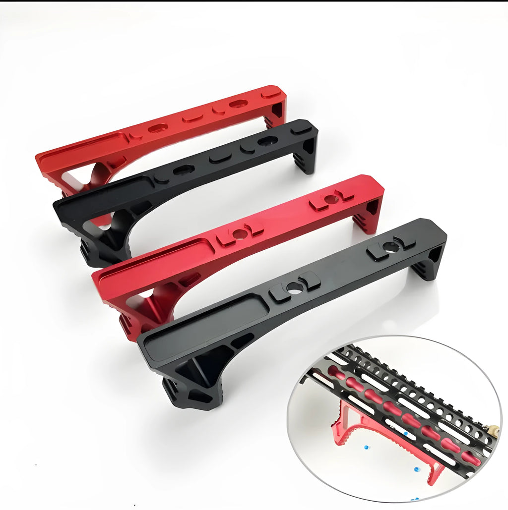 Metal hand stop firearm accessory for KEY-MOD and M-LOK rail systems
