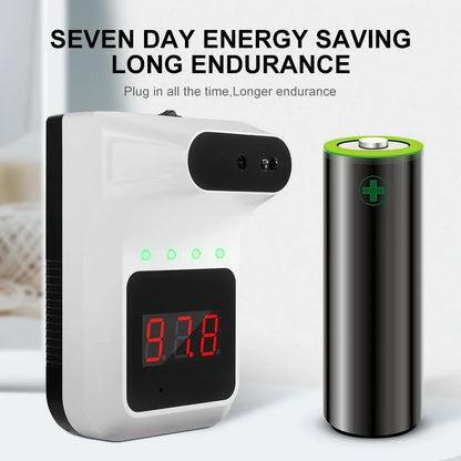 Wall-mounted Thermometer Alarm Thermometer with LED display and non-contact measurement