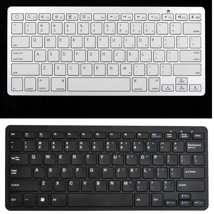 Universal Bluetooth keyboard 78 keys black with scissor mechanism for iPhone iPad Mac Android