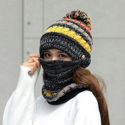 Korean winter knitted hat in various colours, made from 100% wool with satin finish